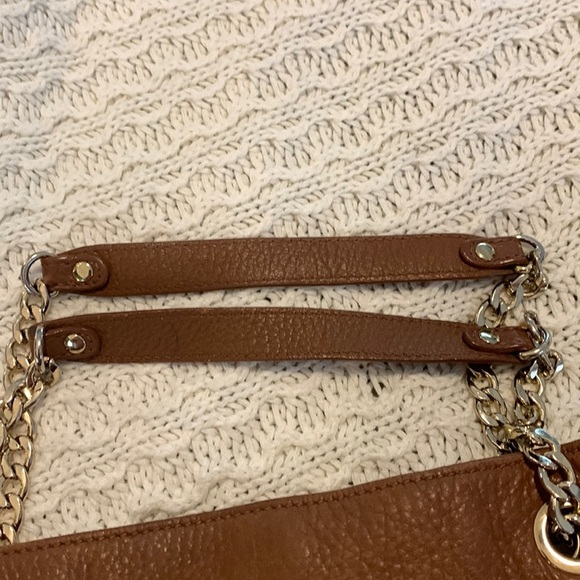 EUC Michael Kors classic brown Pebbled Leather dual Crossbody/shoulder bag - Picture 7 of 14